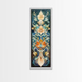 Canvas Print Moroccan Wall Art Botanical Prints Chinoiserie Wall Art Floral Rustic Decor Tall Narrow Wall Art Bedroom Art Christmas Gift
