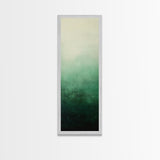 Sage Green Ombre Framed Canvas Print Minimalist Abstract Art Vertical Wall Decor Modern Green Wall Art Bedroom Accent Piece