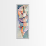 Geometric Abstract Framed Canvas Print Pastel Colorful Wall Art Matisse Inspired Decor Living Room Art Modern Home Accent