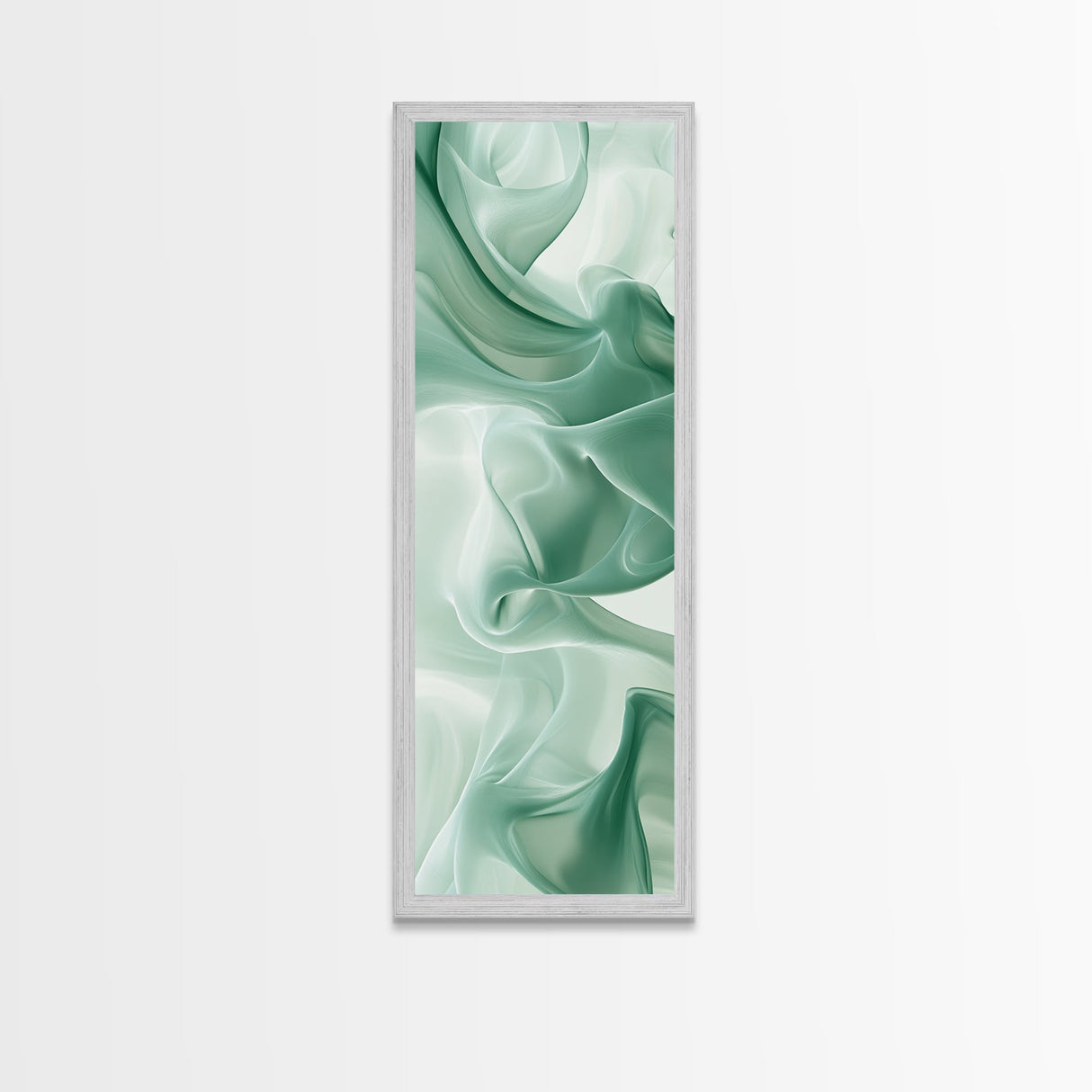 Abstract Green Canvas Print, Botanical Wall Art, Whimsical Minimalist Sage Artwork, Moody Decor for Bedroom or Guest Room, Gift Idea