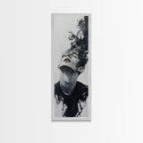 Dark Smoke Wall Art Framed Canvas Print Gothic Fantasy Decor Moody Painting Vertical Art Gift Idea Gothic Art Print