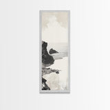 Tranquil Coastal Rocks Canvas Print Nautical Wall Art Minimalist Art Seascape Art Bedroom or Living Room Rustic Coastal Decor Piece