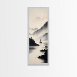 Sailboat Reflection Framed Canvas Print Nautical Painting Coastal Decor Minimalist Art Seascape Wall Art Bedroom or Living Room Piece
