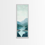 Misty River Landscape Canvas Print Smoky Mountain Art Coastal Wall Art Bedroom or Living Room Rustic Decor Panoramic Wall Piece