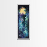 Solar Ritual Canvas Print Featuring Goddess Art Print, Phoenix Metal Inspired Abstract Sacred Geometry Art Perfect Bedroom Decor