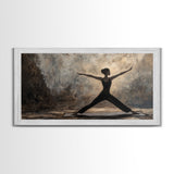 Warrior Pose Canvas Print Zen Yoga Wall Art Neutral Modern Minimalist Living Room Home Decor Therapy Art Unique Gift Idea Boho