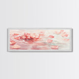 Lotus Petal Canvas Print, Wabi Sabi Wall Art, Light Pink Nature-Inspired Art, Bedroom or Yoga Room Decor, Serene Feminine Artwork
