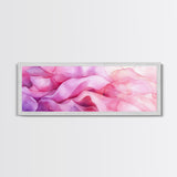 Pink Abstract Wave Canvas Print Bedroom Wall Art Horizontal Light Pink Wall Art Feminine Decor Minimalist Above Sofa Framed Art