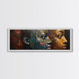 Vibrant African Art Tribal Art Décor Golden Tones Minimalist Decor Rustic Wall Art Original Painting Unique Gift Idea
