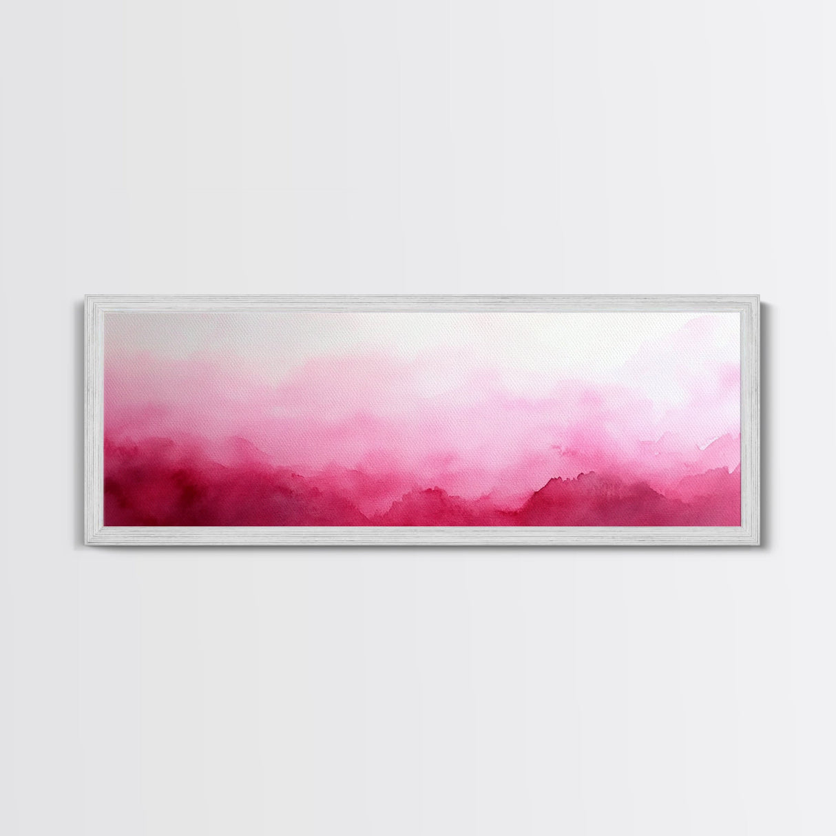 Soft Gradient Canvas Print Horizontal Light Pink Wall Art Minimalist Boho Bedroom Rustic Farmhouse Decor Above Bed Pastel Design