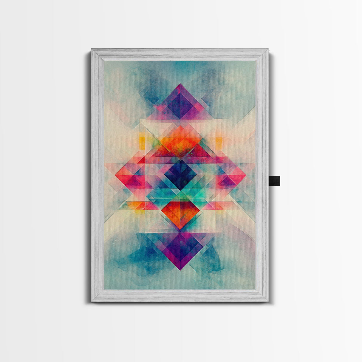 Sacred Geometry Art Framed Canvas Print Sacred Patterns Wall Decor Moody Abstract Geometric Wall Art Living Room Zen Artwork Gift