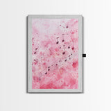 Pink Musical Notes Canvas Print, Whimsical Art, Music Lover Gift, Pink Wall Art for Dorm, Light Pink Wall Art, Artistic Decor, Living Room Art