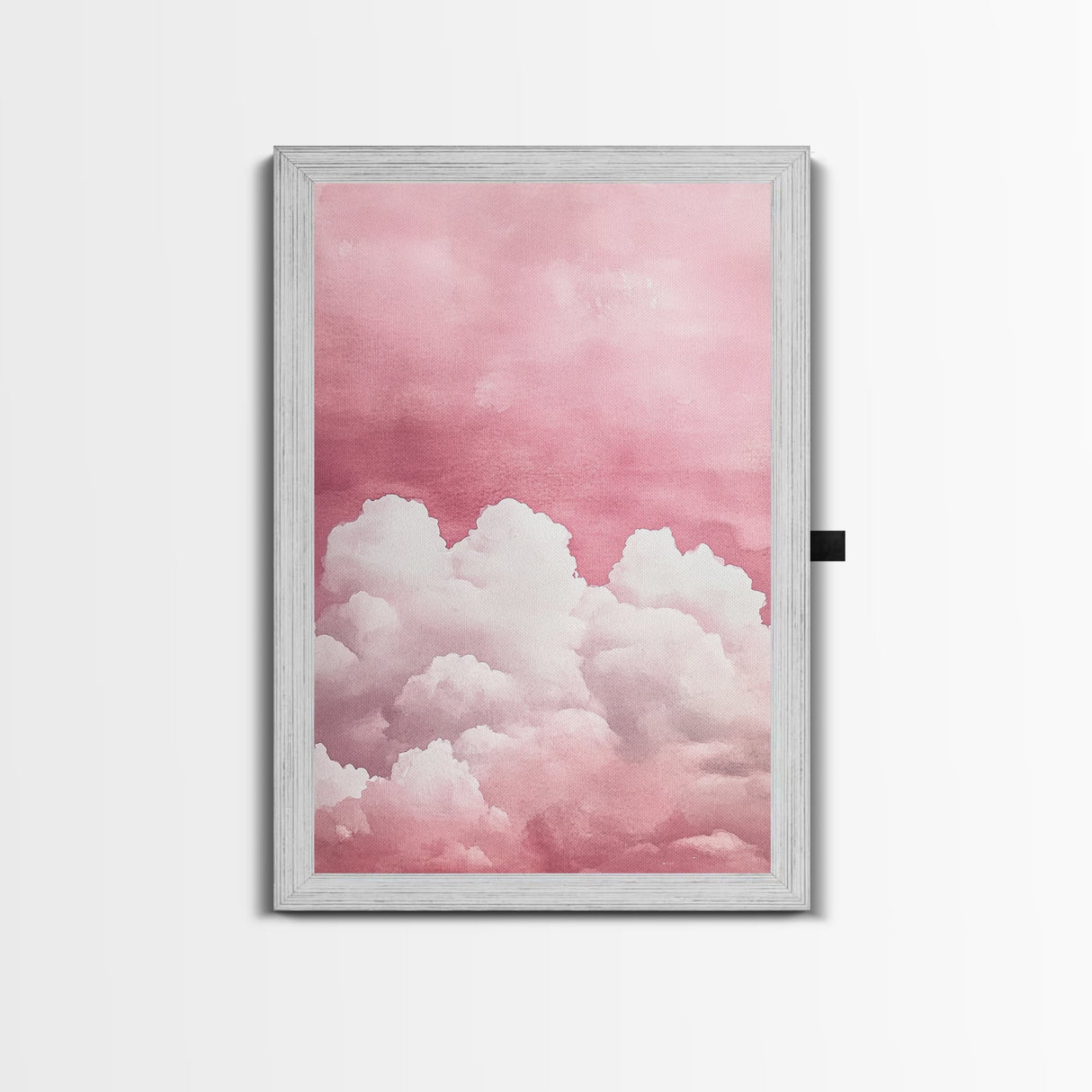 Dreamy Pink Clouds Canvas Print Light and Airy Minimalist Art Above Bed Wall Art Guest Room Decor Rustic Aesthetic Fall Accent Gift