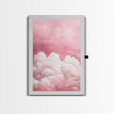 Dreamy Pink Clouds Canvas Print Light and Airy Minimalist Art Above Bed Wall Art Guest Room Decor Rustic Aesthetic Fall Accent Gift
