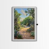 Serene GardenPath Canvas Print Southwest Wall Art Rustic Decor Above Bed Art Farmhouse Wall Art Gift Idea Landscape Painting