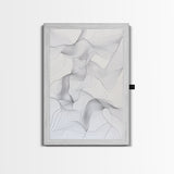 Black White Line Art Canvas Print Minimalist Geometric Wall Decor Modern Zen Artwork Above Couch Gift Idea Stylish Home Accent