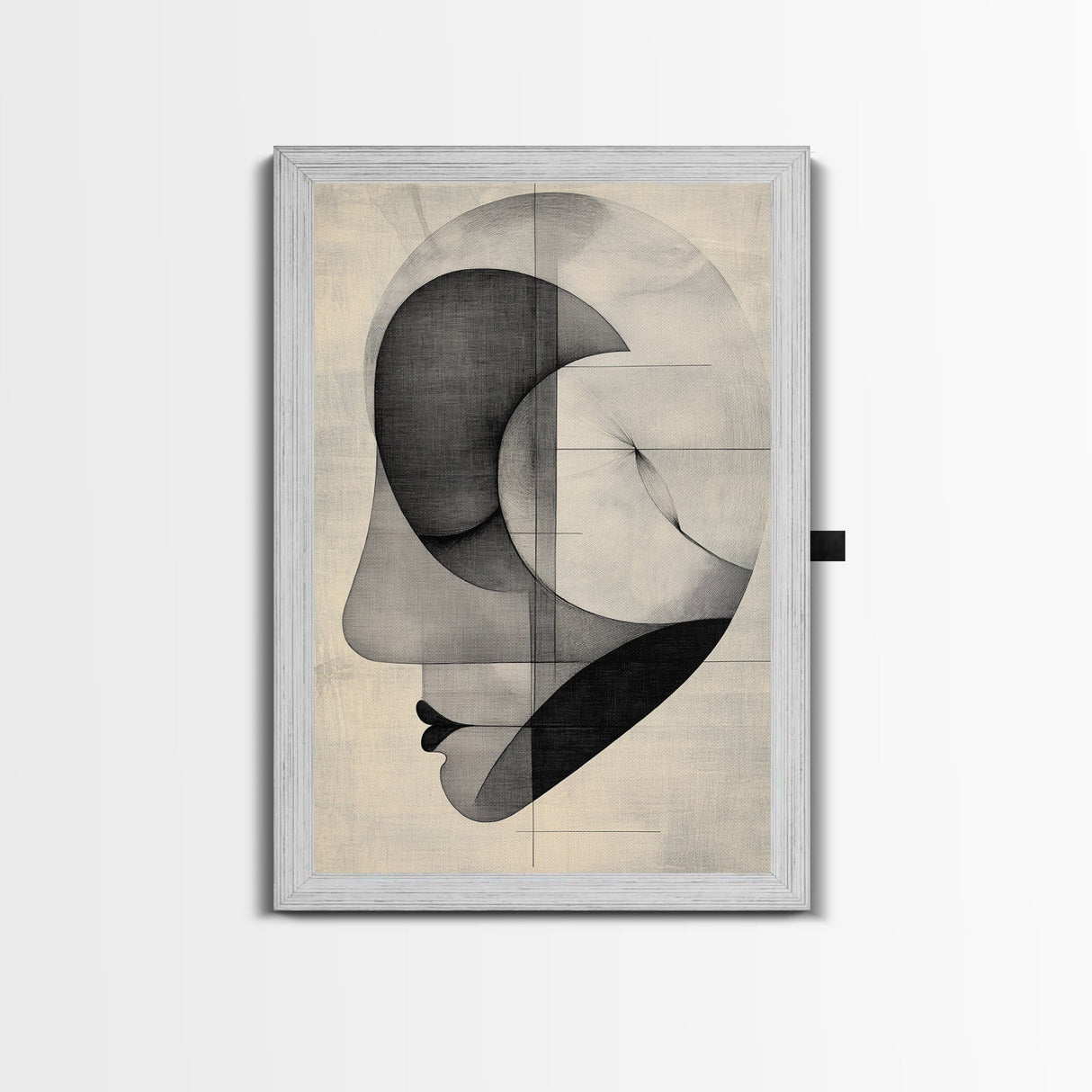 Golden Ratio Inspired Abstract Canvas Print Minimalist Monochrome Wall Art Unique Geometric Home Decor Artistic Gift Design
