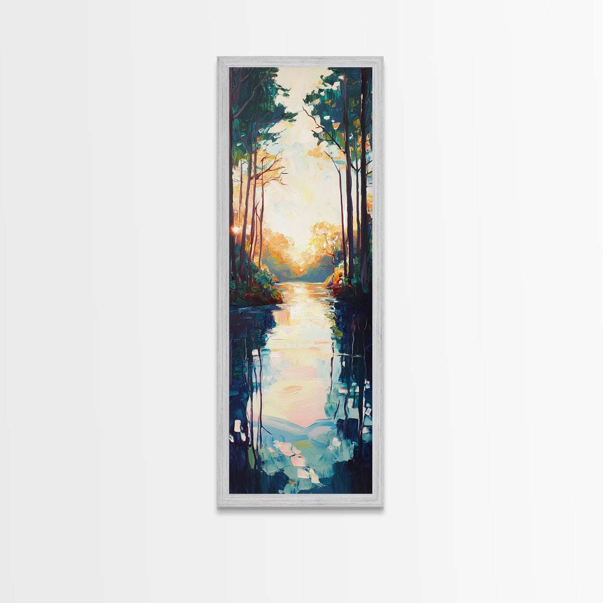 Forest Glow, Joshua tree art, wildflower painting, botanical prints, landscape painting, Framed Canvas Print, vertical wall art