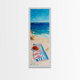 Seaside Picnic, Summer Vibes, Coastal Painting, Nautical Decor, Beach House Art, Food Review Kitchen Art, Framed Canvas Print