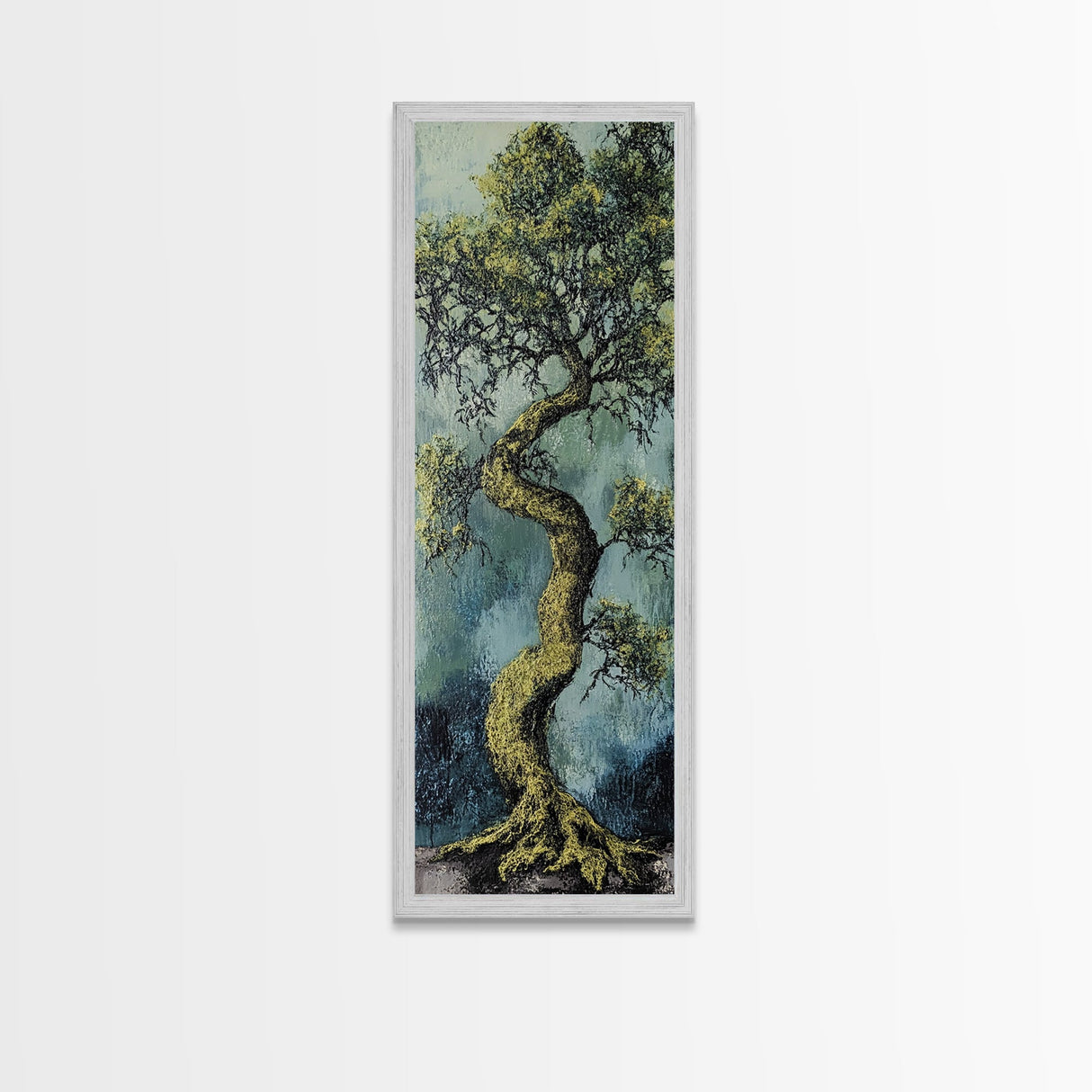 Oak Tree Art, Canvas Print, moody art, botanical prints, farmhouse art, vertical wall art, rustic art, extra wide art, above bed wall art