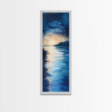Sunset Over Water, Horizon Painting, Moody Art, Coastal Landscape Art, Guest Room Art, Nautical Decor, Canvas Print