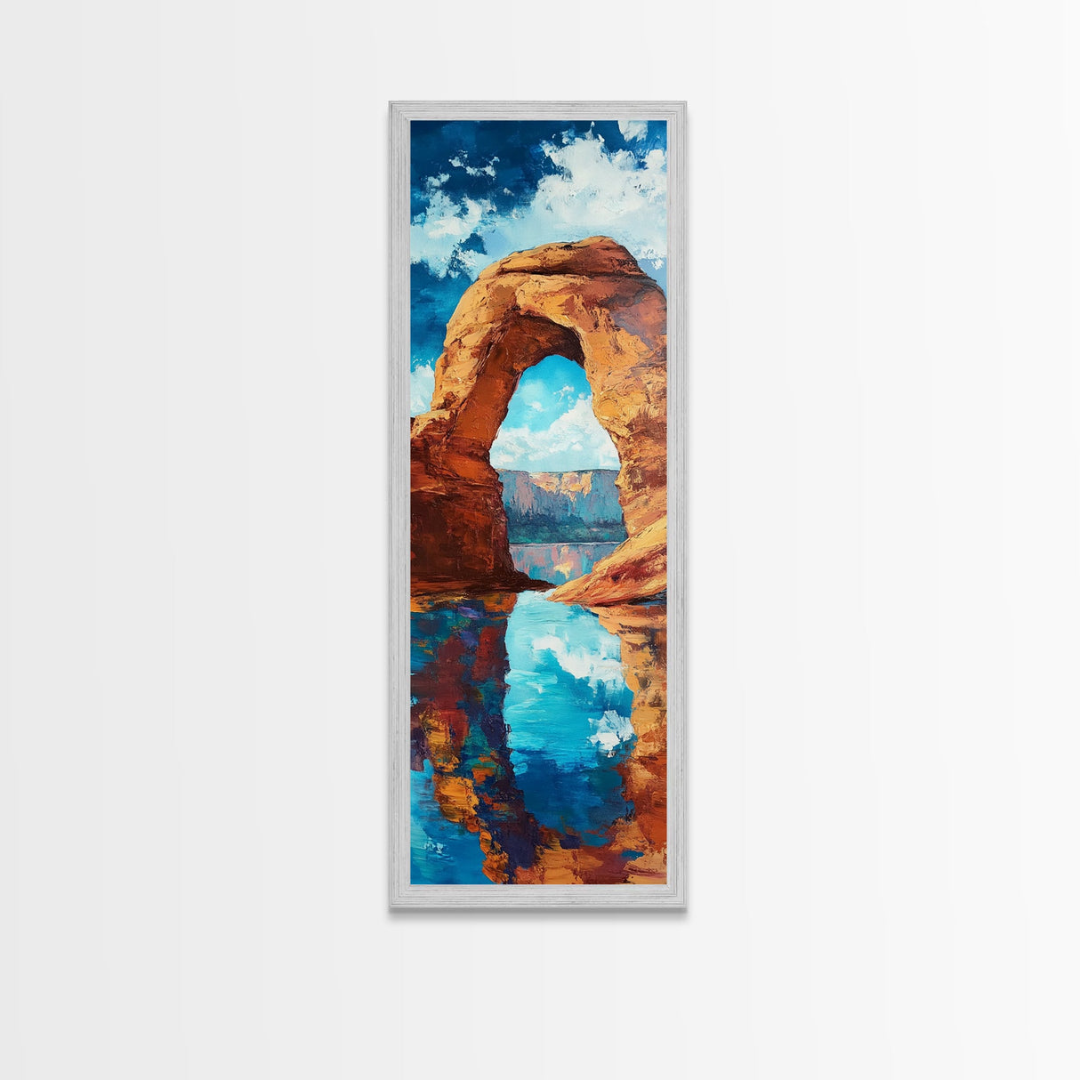 Red Rock Arch, Southwest Wall Art, Joshua Tree Art, Desert Landscape, Nature Painting, Extra Wide Art, Living Room Art