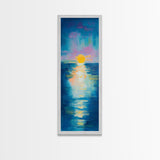 Sunset Over Water, Ocean Painting, Nautical Wall Art, Coastal Decor, Bedroom Art, Gift Idea for Her, Above Sofa Art