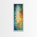 Water Reflections, Abstract Painting, Ocean Inspired Art, Blue and Green Wall Art, Nautical Decor, Minimalist Art, Canvas Print