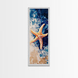 Starfish on Beach, coastal decor, nautical painting, beach house wall art, coastal cowgirl wall art, framed canvas print