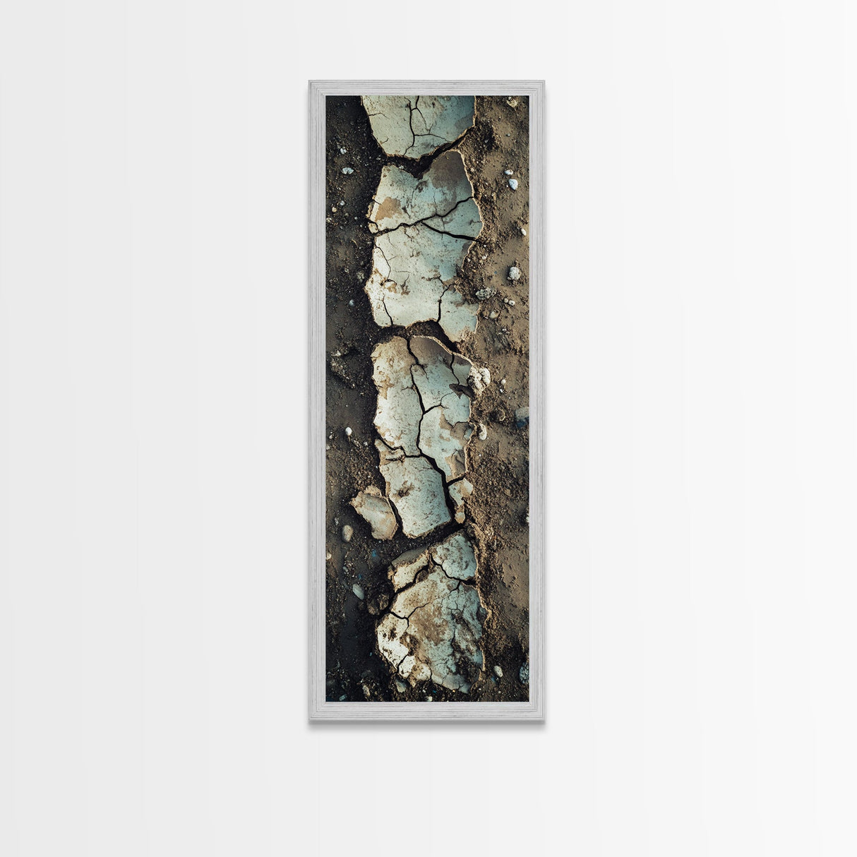 Cracked Earth, Textured Art, Wabi Sabi Art, Canvas Print, Geometric Wall Art, Abstract Landscape, Earth Tones