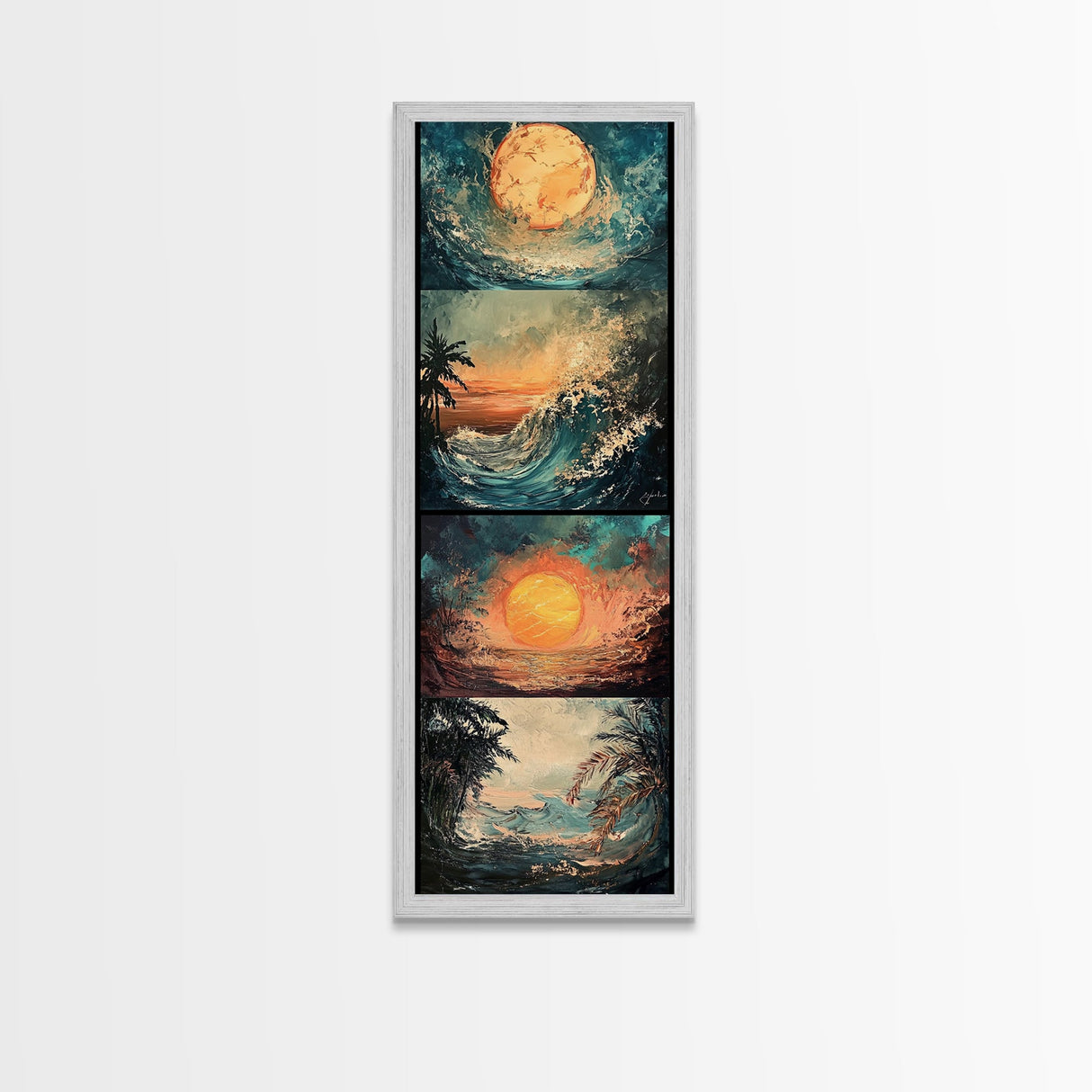 Sunset Ripples, Lake Painting, Vibrant Colors, Canvas Print, Landscape Painting, Above Bed Wall Art, Rustic Wall Art