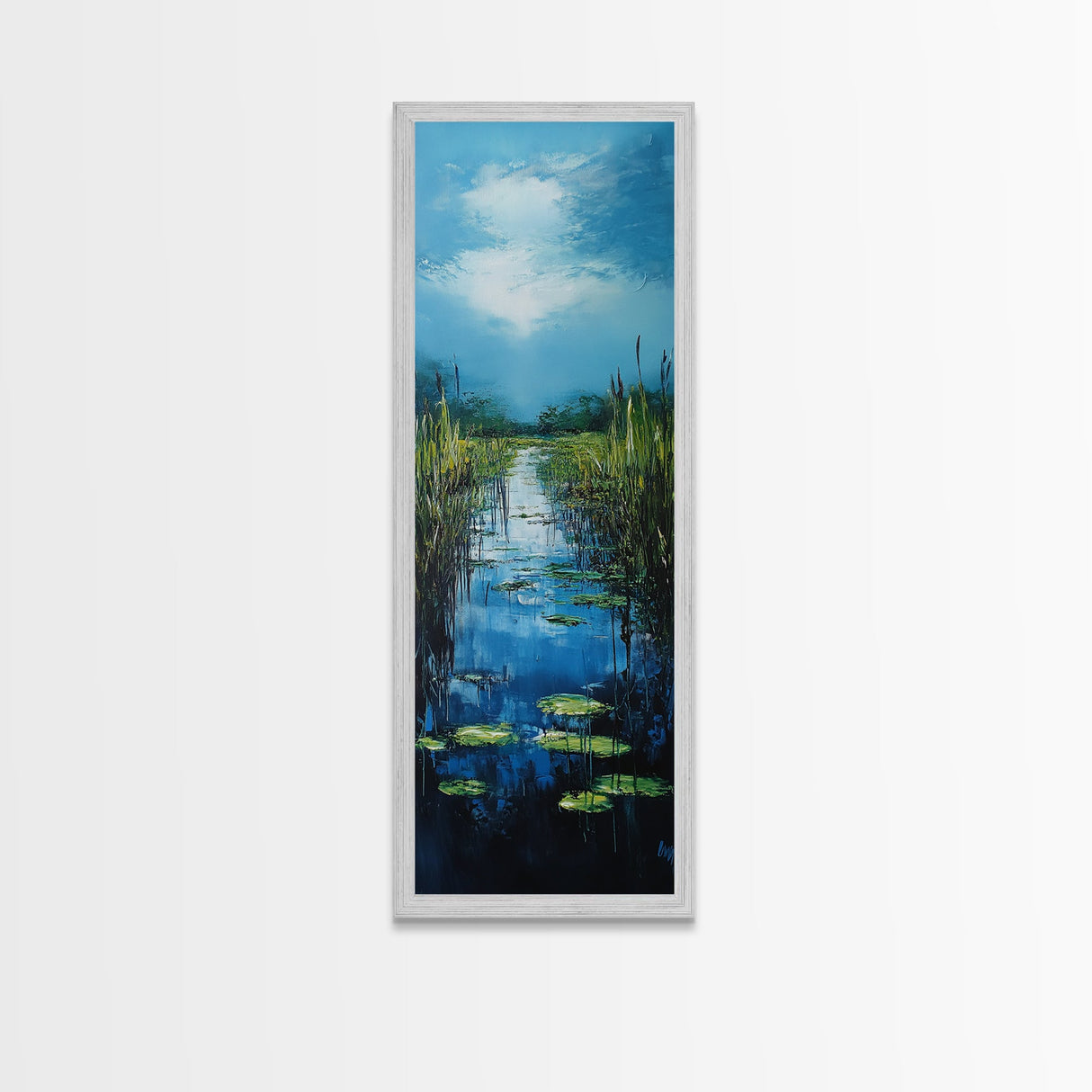 Marsh Painting, Coastal Landscape, Canvas Print, Lake Tahoe Art, Rustic Wall Art, Above Couch Art, Vertical Wall Art