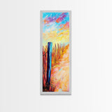 Fenced Path, rustic decor, framed canvas print, landscape painting, autumn painting, farmhouse art, guest room art