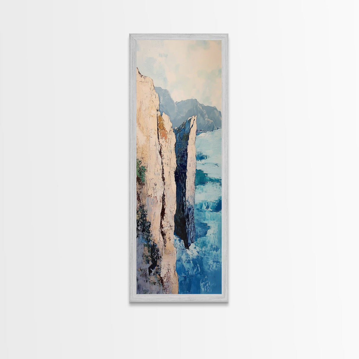 Ireland Painting, Coastal Landscape Art, Seascape Painting, Framed Canvas Print, Nautical Wall Art, Blue and Green Wall Art