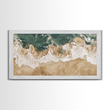 Ocean Wave Print, Nautical Wall Art, Beach House Art, Framed Canvas Print, Horizontal Wall Art, Living Room Art, Surf Wall Art