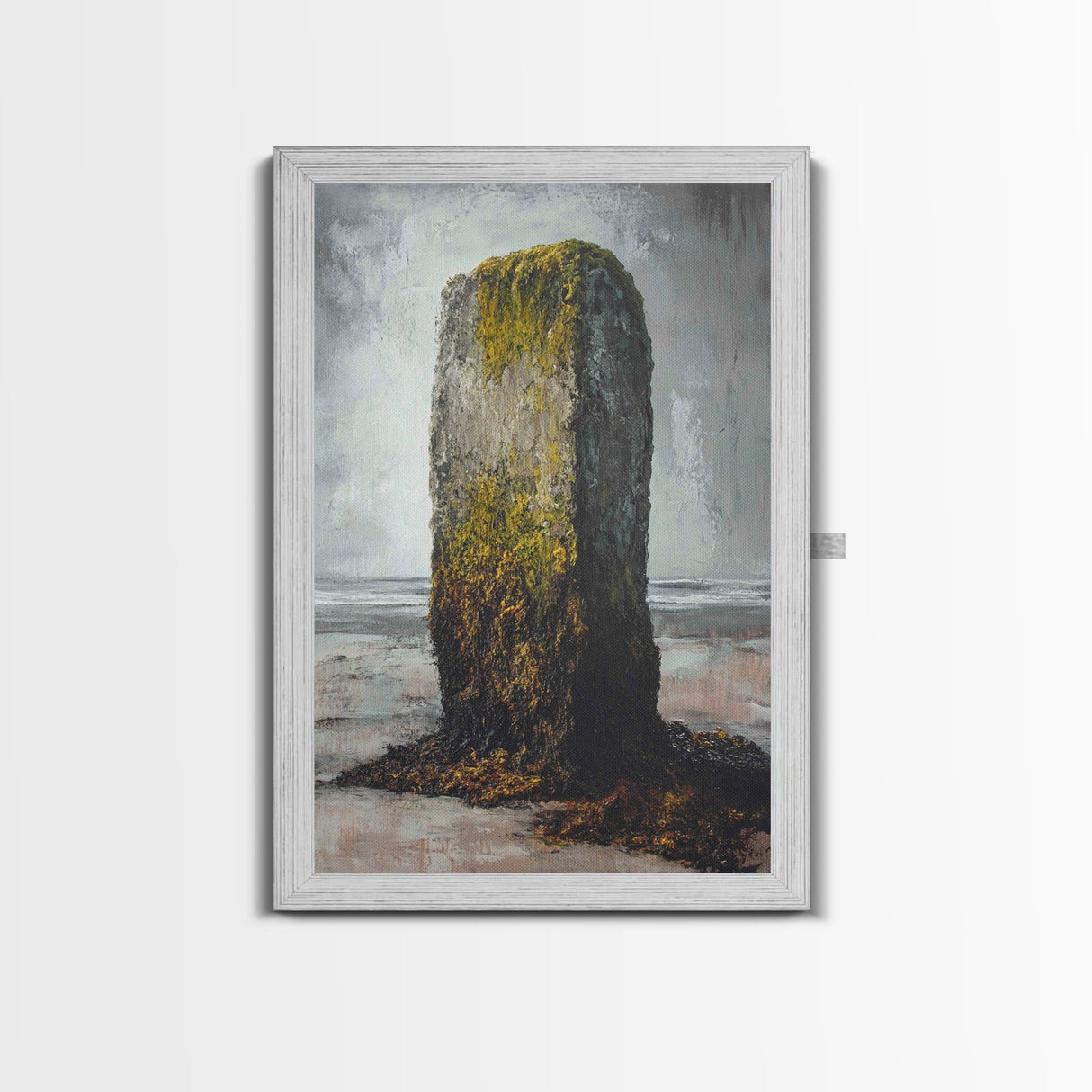 Ozymandias Art, moody art, coastal decor, wabi sabi art, rustic wall art, nautical decor, Framed Canvas Print, extra wide art
