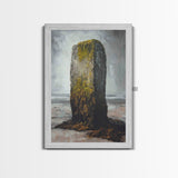 Ozymandias Art, moody art, coastal decor, wabi sabi art, rustic wall art, nautical decor, Framed Canvas Print, extra wide art