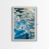 Water Reflection, abstract art, teal wall art, coastal decor, wabi sabi art, minimalist art, framed canvas print, wall decor