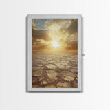 Golden Desert Sunrise Canvas Print, Southwest Wall Art, Nature Photography, Minimalist Landscape Art, Earthy Home Decor, Living Room Art