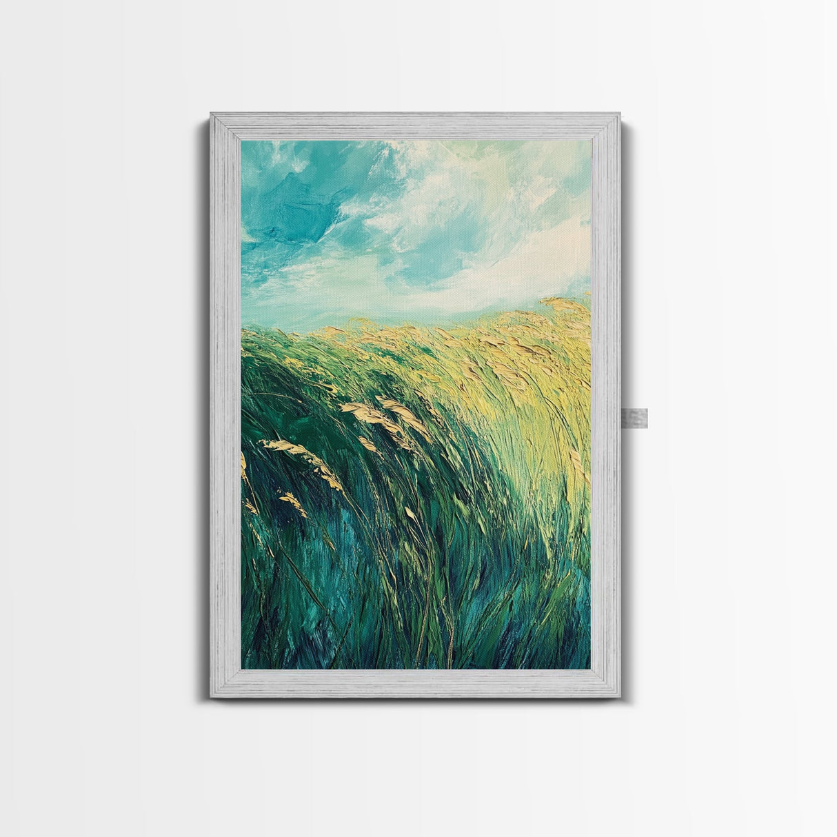 Wheat Field Landscape Canvas Print Rustic Farmhouse Wall Art, Golden Harvest Painting, Nature Art, Countryside Decor, Autumn Home Decor