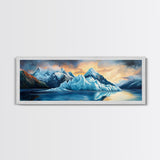 Iceberg Landscape Canvas Print, Arctic Ocean Wall Art, Blue Glacier Nature Art, Winter Wilderness Decor, Mountain Explorer Gift