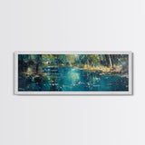 Tranquil Pond Reflection Canvas Print Serene Nature Wall Art Peaceful Landscape Home Decor Office Bedroom Gift