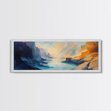 Print Ethereal Canyon Painting Misty River Landscape Wall Art Dreamy Nature Artwork Tranquil Modern Decor Bedroom