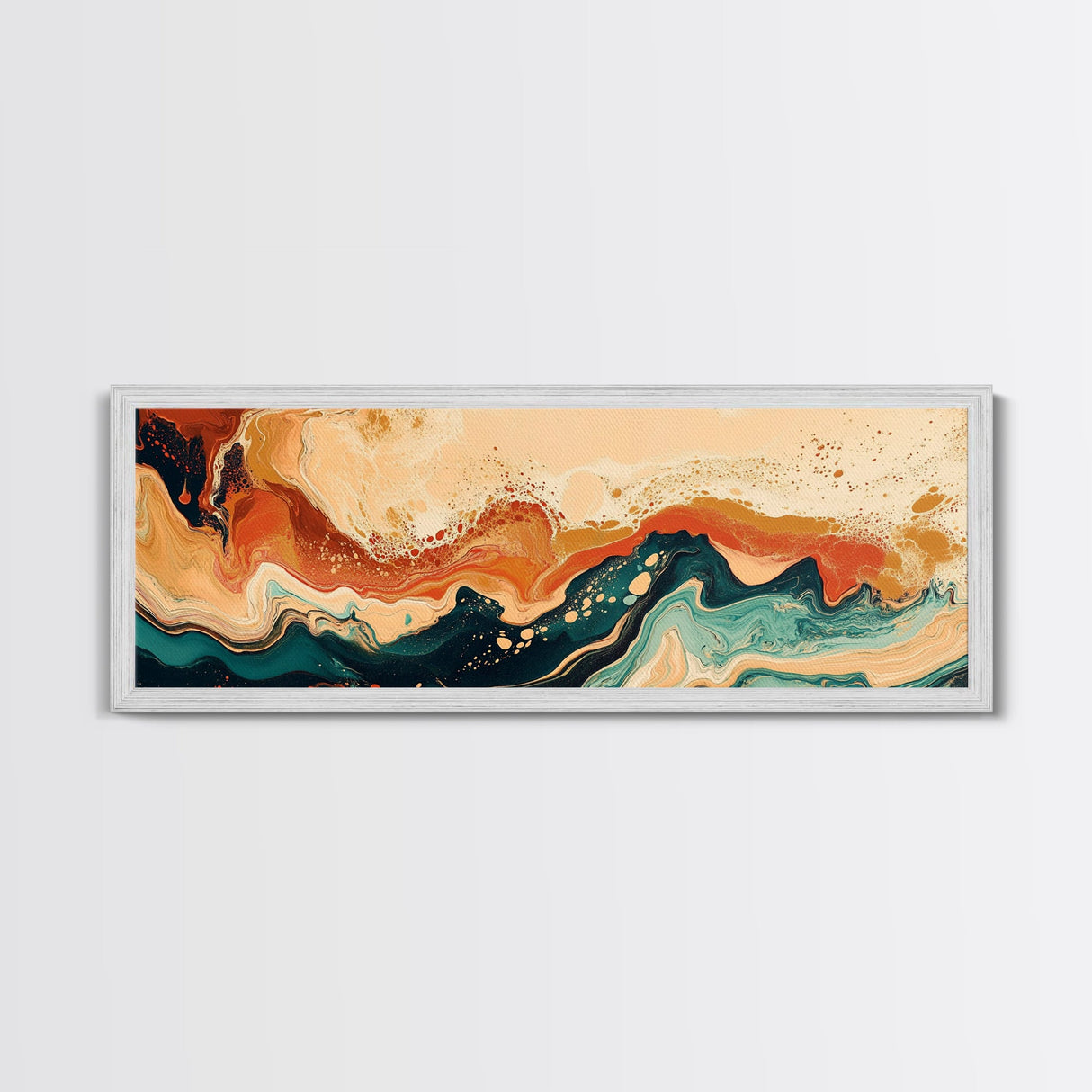Earthy, Abstract, Swirl, Texture, Framed Canvas Print, Boho Wall Art, Warm Tones Painting, Living Room Decor, Modern Aesthetic
