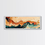 Earthy, Abstract, Swirl, Texture, Framed Canvas Print, Boho Wall Art, Warm Tones Painting, Living Room Decor, Modern Aesthetic