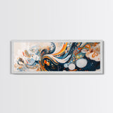 Abstract Swirl Painting, Colorful Modern Art, Bohemian Home Aesthetic, Creative Office, Studio Wall Decor, Canvas Print