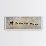Rustic Fossil Texture Framed Canvas Print Earthy Neutral Wall Art, Modern Abstract Rock Art, Unique Office or Living Room Decor
