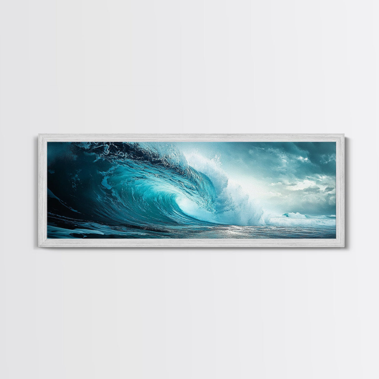 Turquoise Ocean Wave Canvas Print Coastal Photography Wall Art, Large Beach House Decor, Modern Living Room or Office Art, Gift Idea