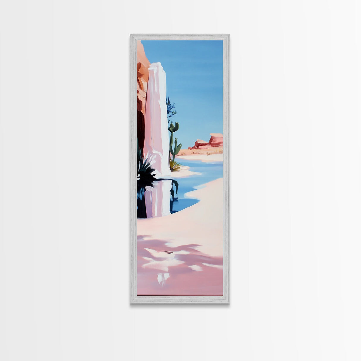Desert Reflection, Pink Landscape, Minimalist Art, Canvas Print, Southwest Wall Art, Boho Decor, Modern Home, Living Room Art