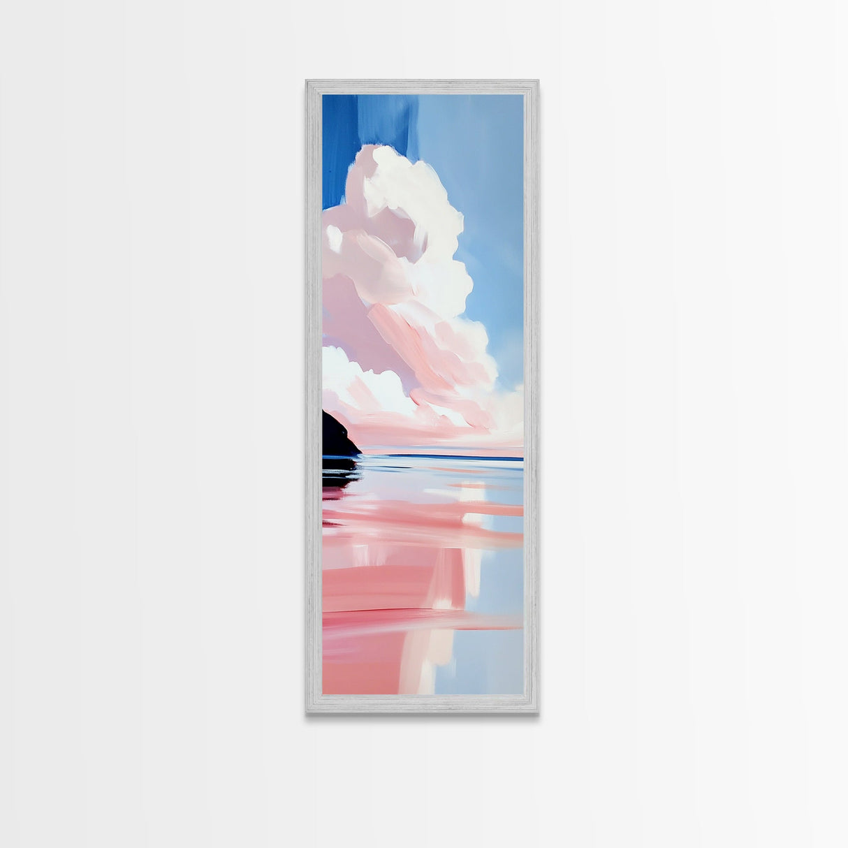 Sunset Reflection, Pastel Clouds, Serene Landscape, Canvas Print, Tranquil Art, Modern Home Decor, Office Wall Art, Beach House Style